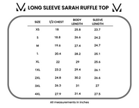 IN STOCK Long Sleeve Sarah Ruffle - Light Grey FINAL SALE