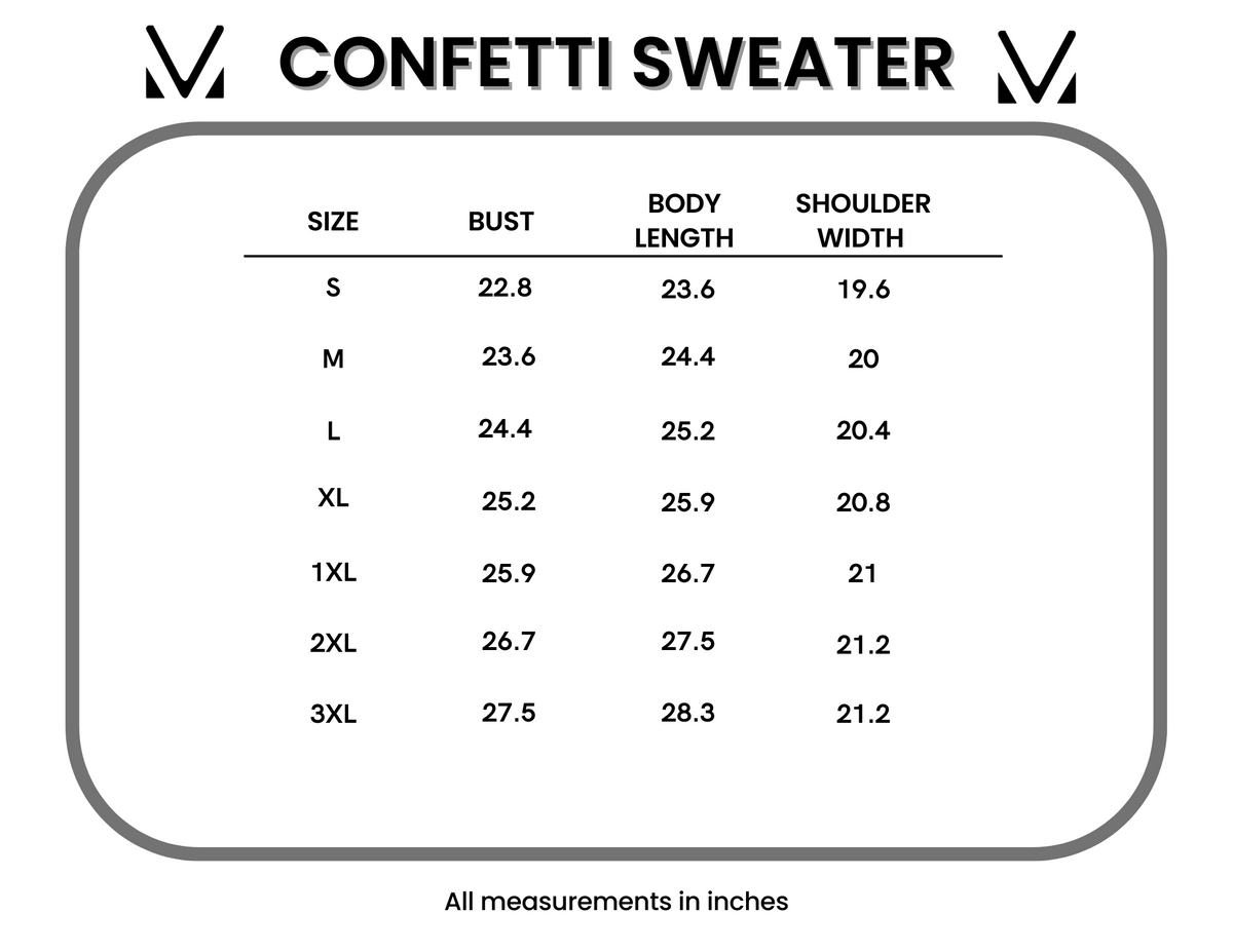 IN STOCK Confetti Sweater - White