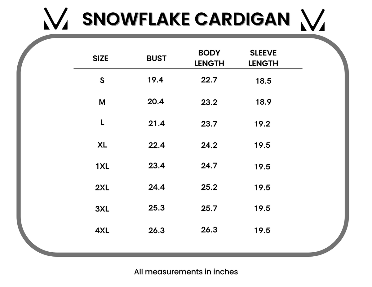 IN STOCK Snowflake Cardigan - Black