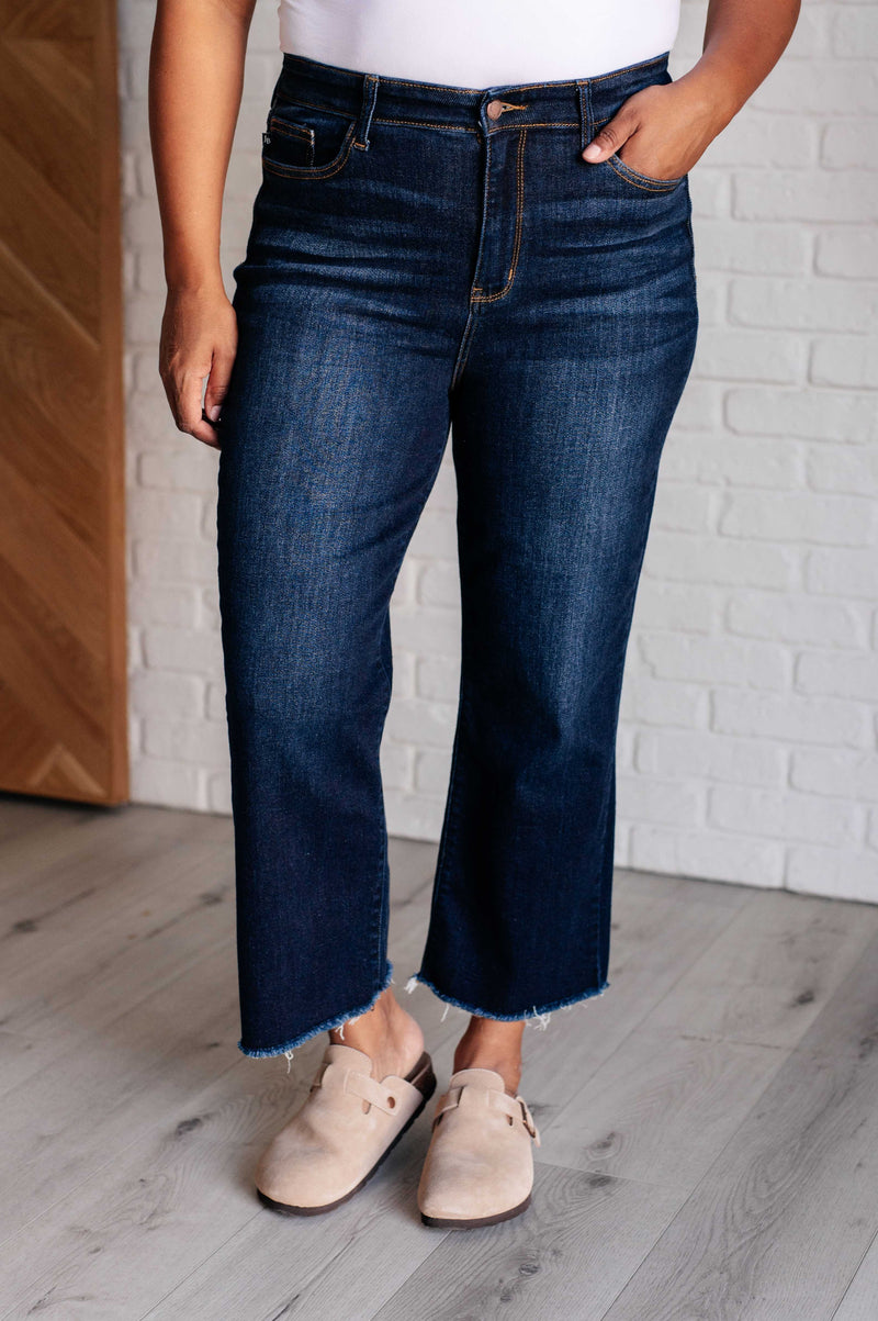 Madeline High Rise Cropped Wide Leg Jeans