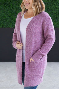 IN STOCK Madison Cozy Cardigan - Frosted Berry