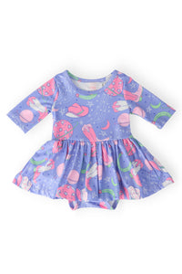 Neon Moon 3/4 Sleeve Twirl Bodysuit