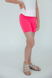 Neon Pink Twirl Shorts
