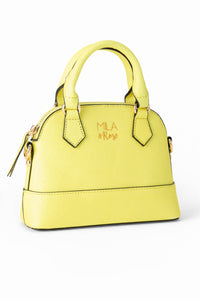 Neon Yellow Glitter Girl's Crossbody Purse