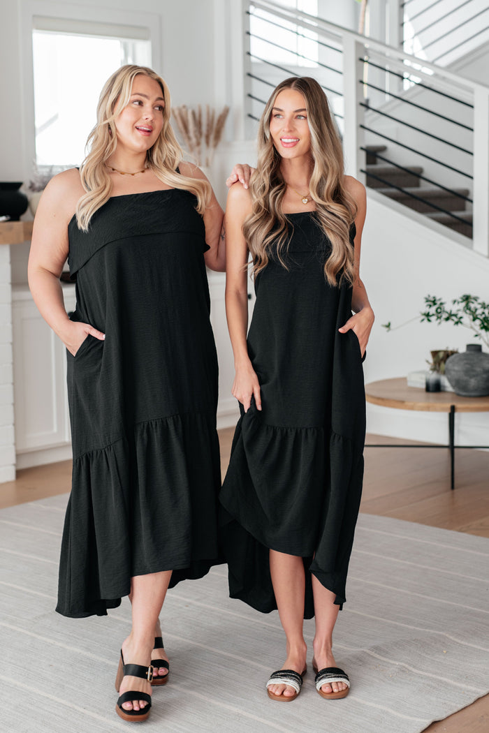 Nightlife Tie Back Maxi Dress - Mack and Mav Boutique 