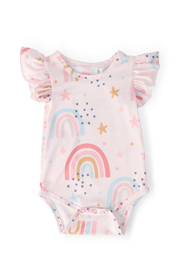 Over the Rainbow S/S Flutter Bodysuit