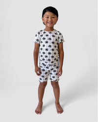 Bamboo Shorts Set | Palm Style White