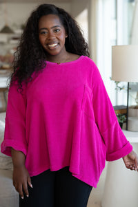 Pink Thoughts Chenille Blouse