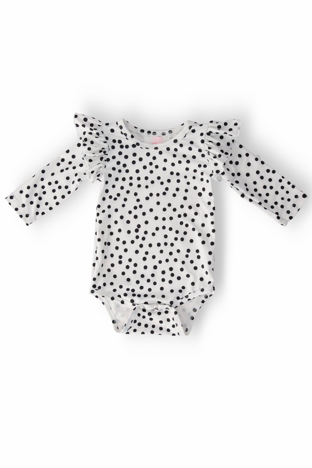 Scattered Dot L/S Flutter Bodysuit