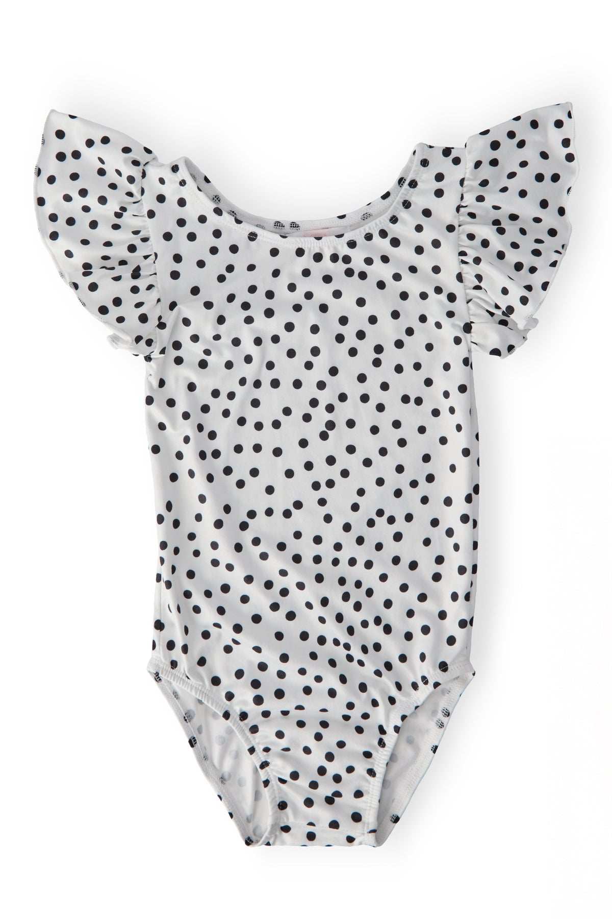 Scattered Dot S/S Flutter Sleeve Leotard