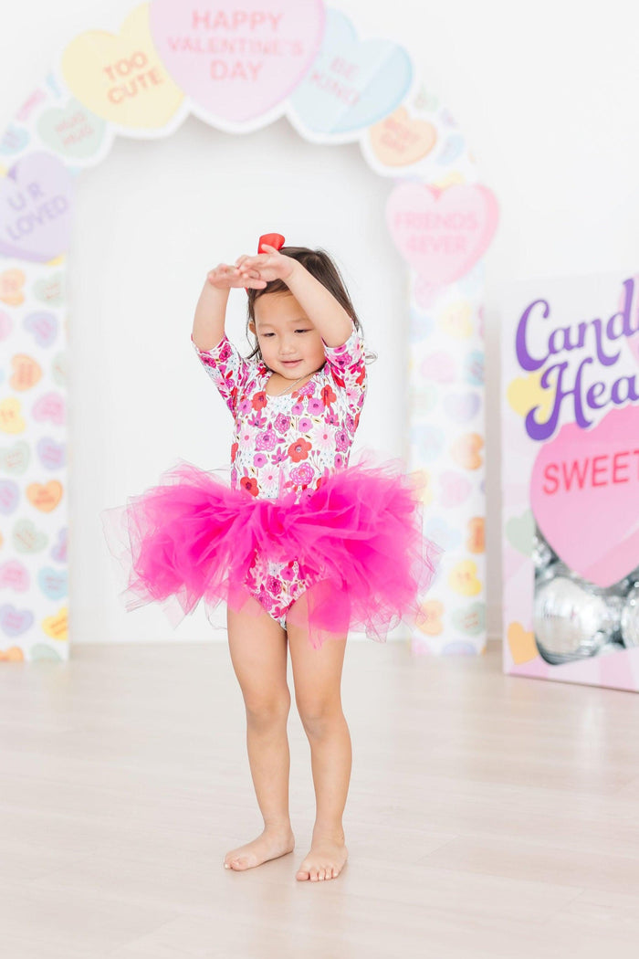 SALE Secret Garden 3/4 Sleeve Tutu Leotard