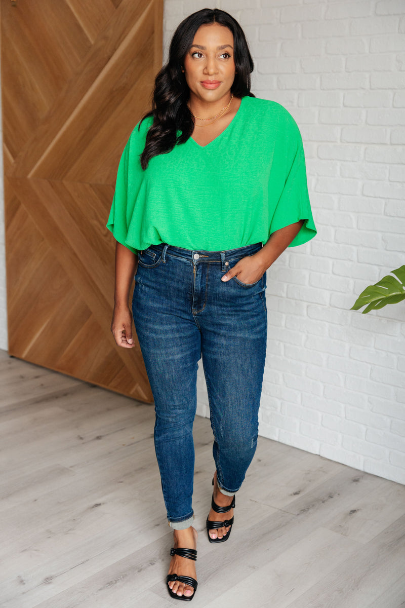 Set the Expectation V-Neck Top - Mack and Mav Boutique 