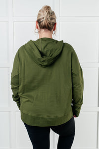 Simple Snug Snap Hooded Pullover