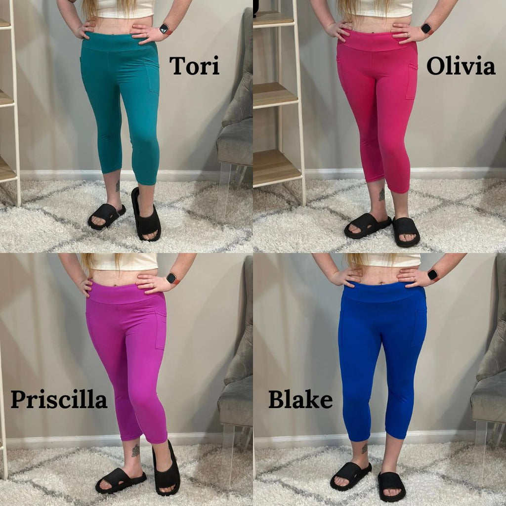 PREORDER: Capri Leggings with Pockets in Nine Colors
