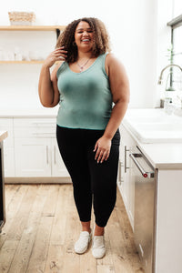Stay Easy Tank In Aqua - Mack and Mav Boutique 