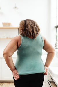 Stay Easy Tank In Aqua - Mack and Mav Boutique 
