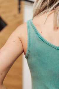 Stay Easy Tank In Aqua - Mack and Mav Boutique 
