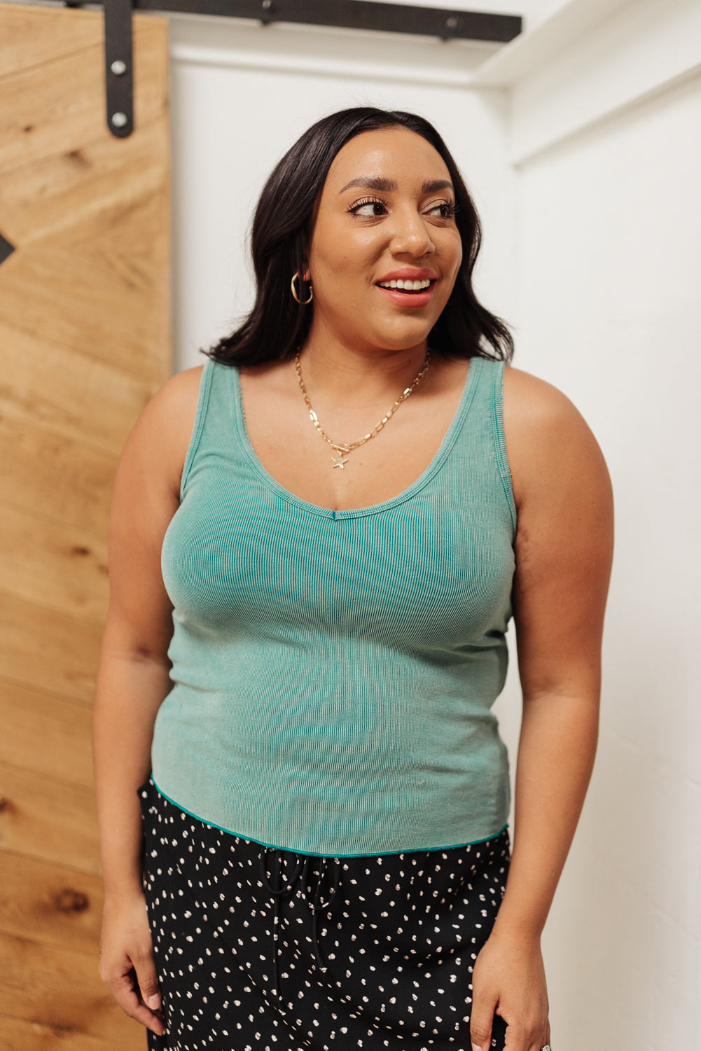 Stay Easy Tank In Aqua - Mack and Mav Boutique 