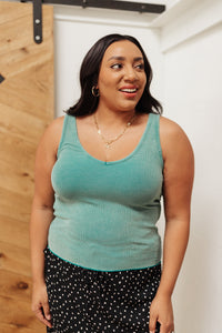 Stay Easy Tank In Aqua - Mack and Mav Boutique 