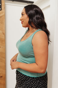 Stay Easy Tank In Aqua - Mack and Mav Boutique 