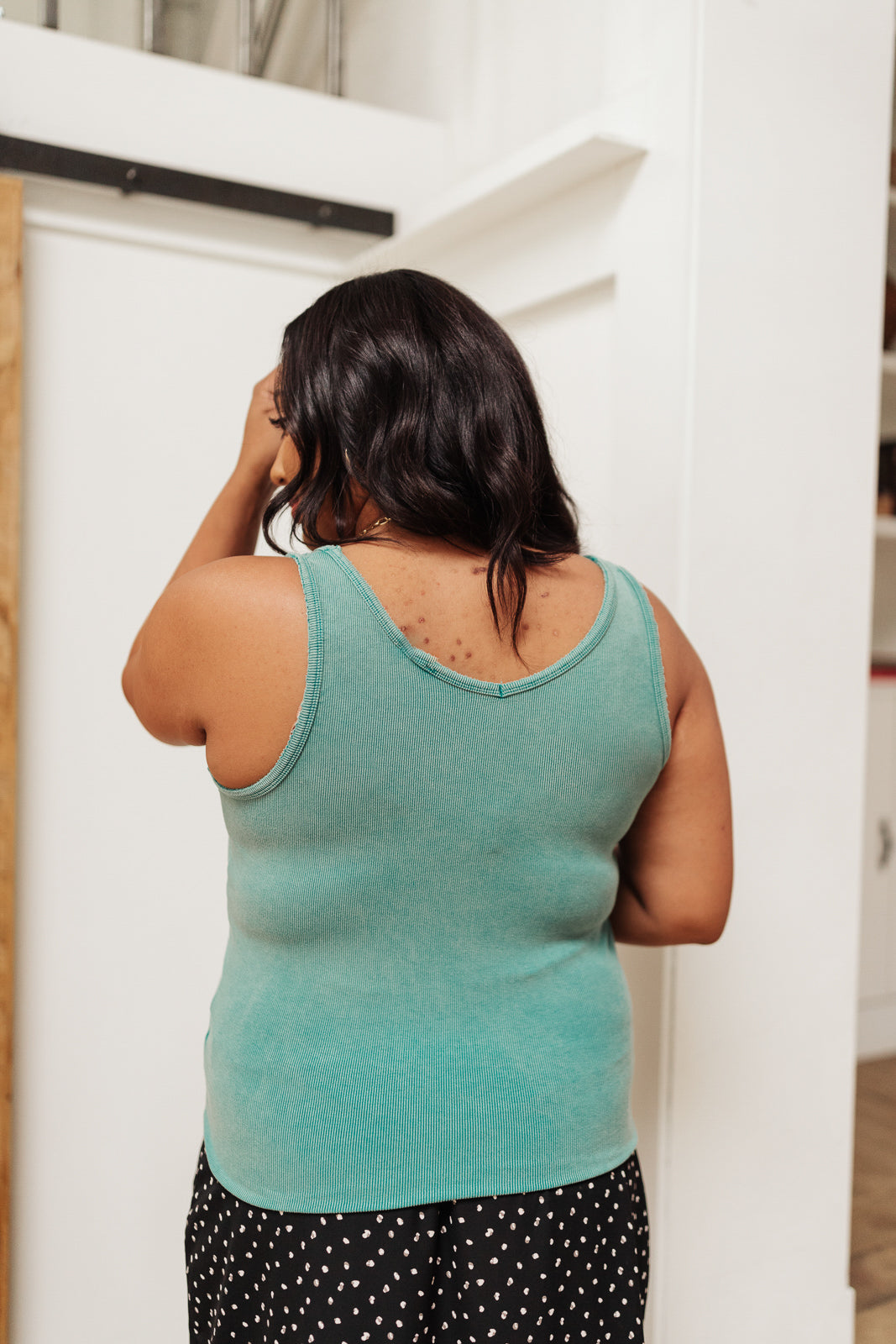 Stay Easy Tank In Aqua - Mack and Mav Boutique 