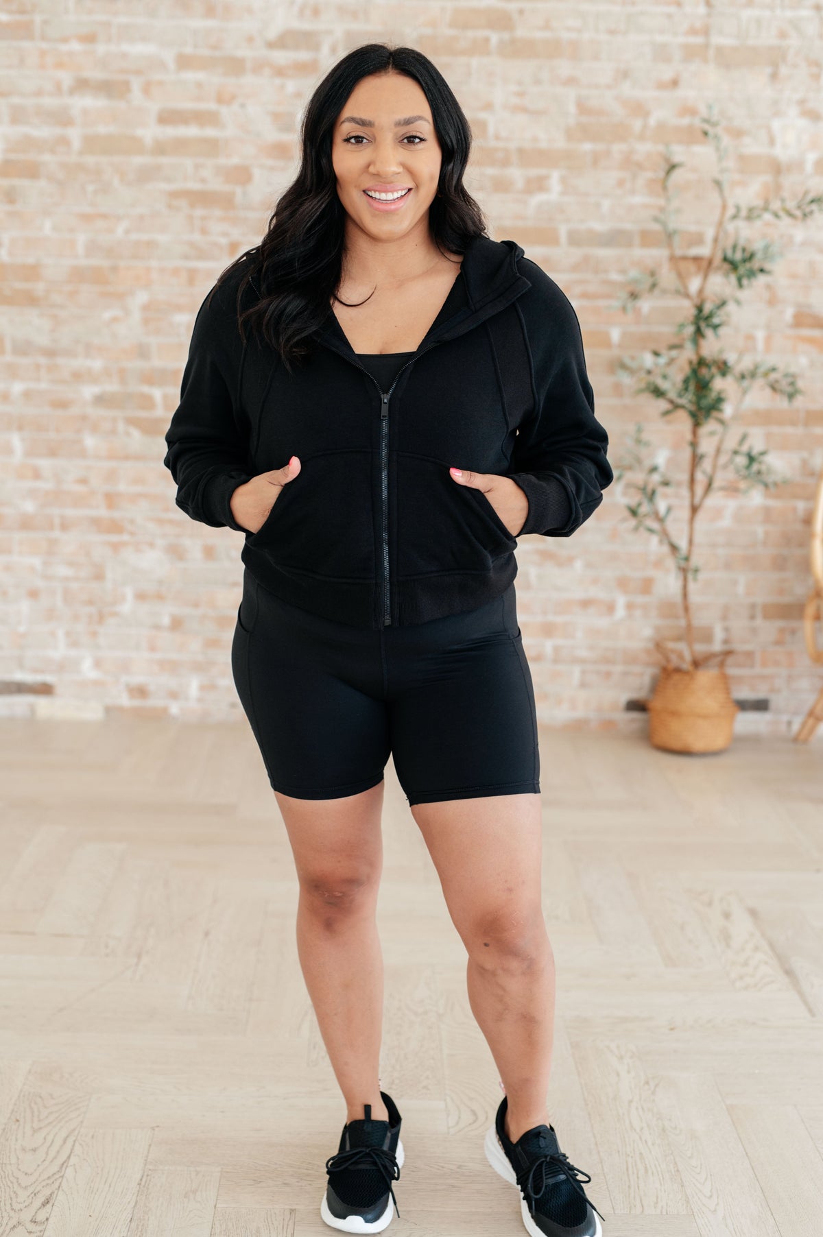 Getting Active Biker Shorts in Black - Mack and Mav Boutique 