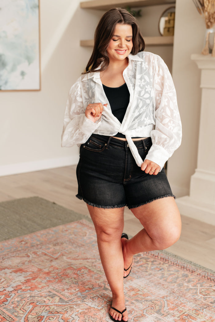 Sweet Serotonin Lace Button Up - Mack and Mav Boutique 