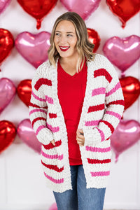 IN STOCK Valentine's Stripe Cardigan