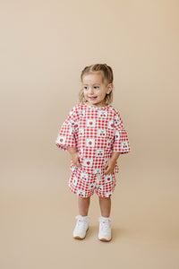 Shorts Set | Strawberry Gingham