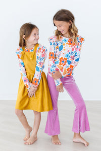 SALE Colorful Carnations L/S Ruffle Tee