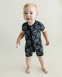 Bamboo Shorty Romper | Electric Smiley