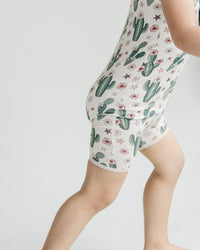 Bamboo Two Piece Shorts Set | Cactus Flowers