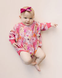 Bubble Romper | Pink Flowers