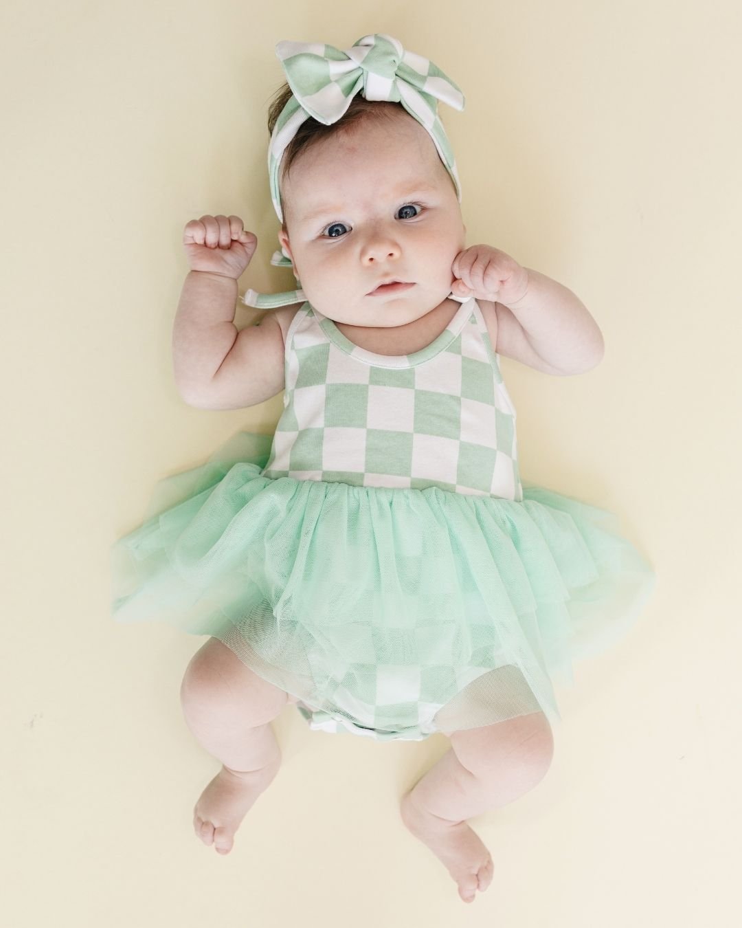 Checkered Headband | Mint