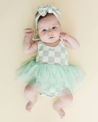 Checkered Headband | Mint