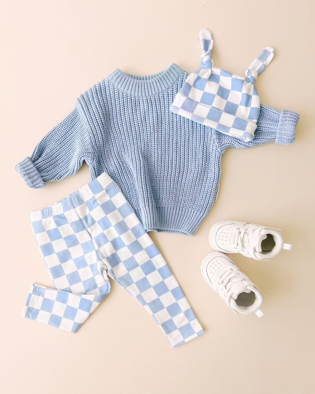 Checkered Leggings | Blue