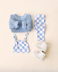 Checkered Leggings | Blue