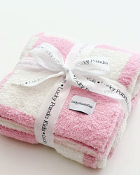 Checkered Plush Blanket | Pink