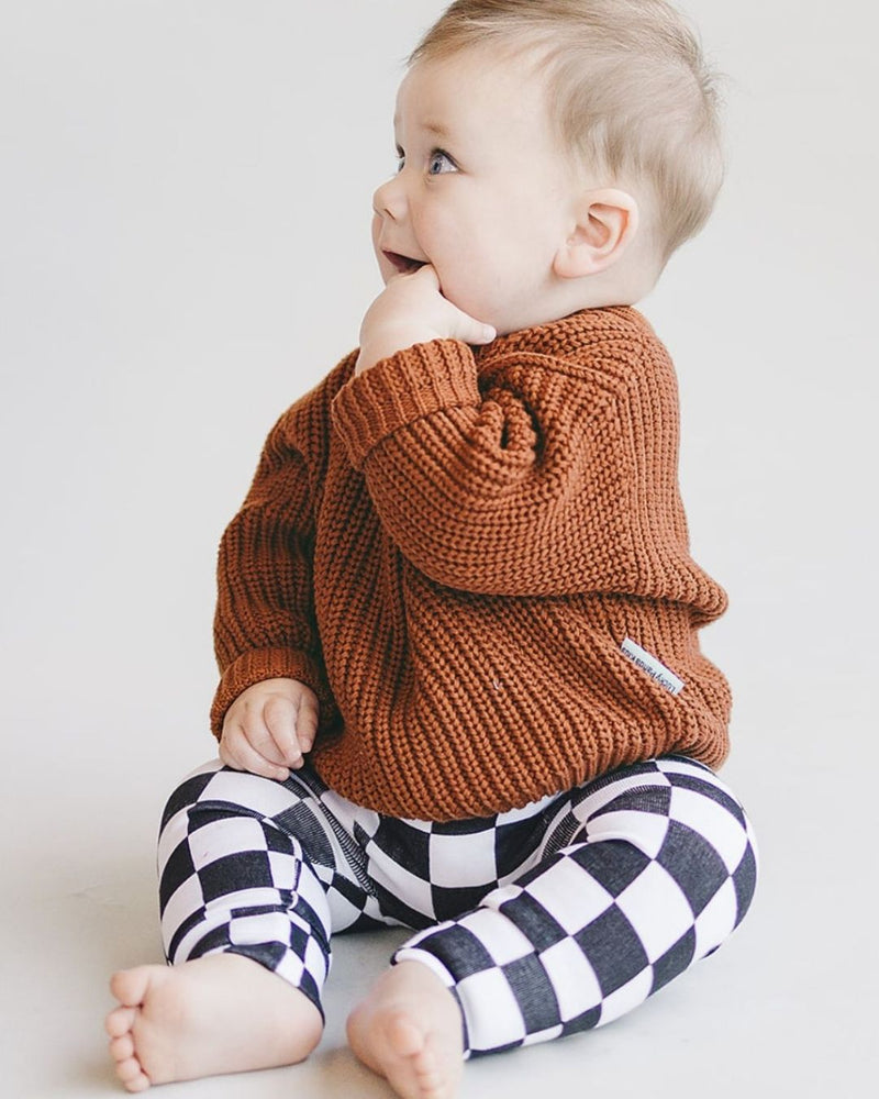 Chunky Knit Sweater | Rust