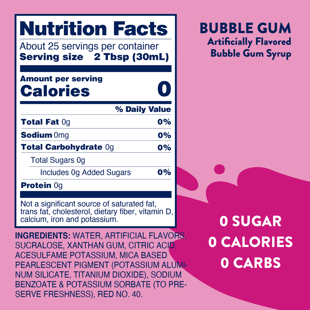 Sugar Free Bubble Gum Syrup - Limited Time Offer