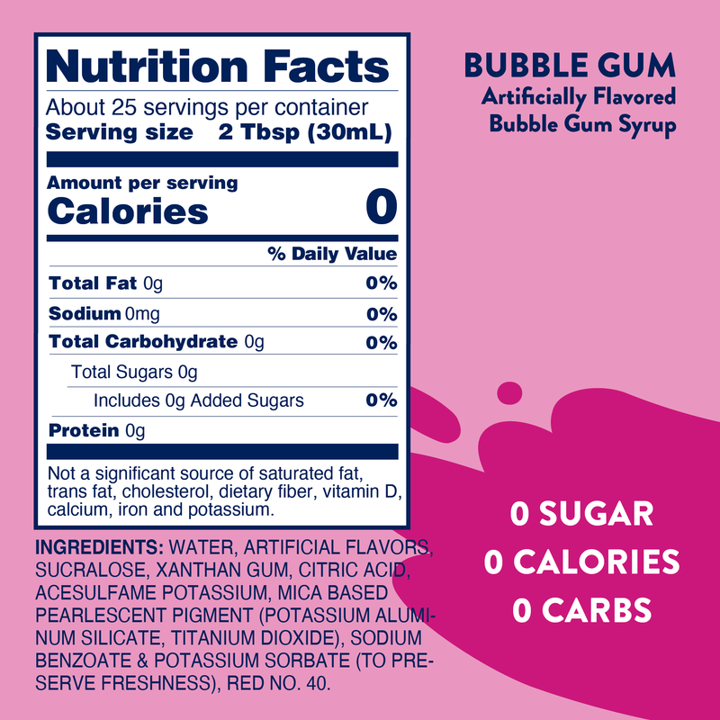 Sugar Free Bubble Gum Syrup - Limited Time Offer