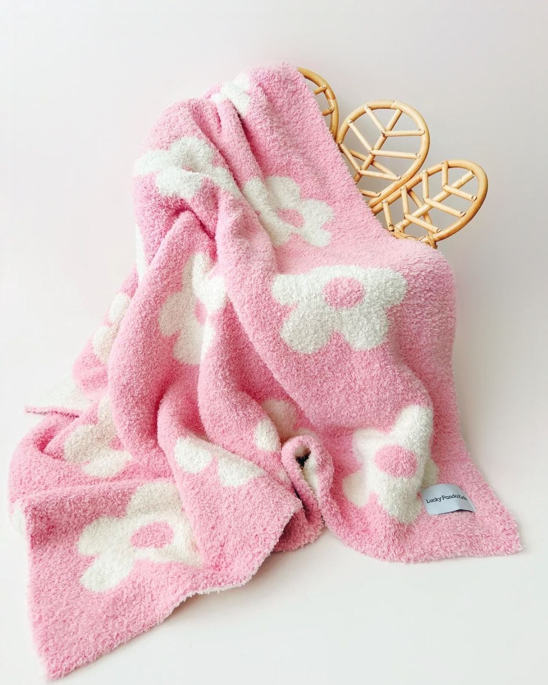 Daisy Fuzzy Blanket | Pink