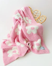 Daisy Fuzzy Blanket | Pink