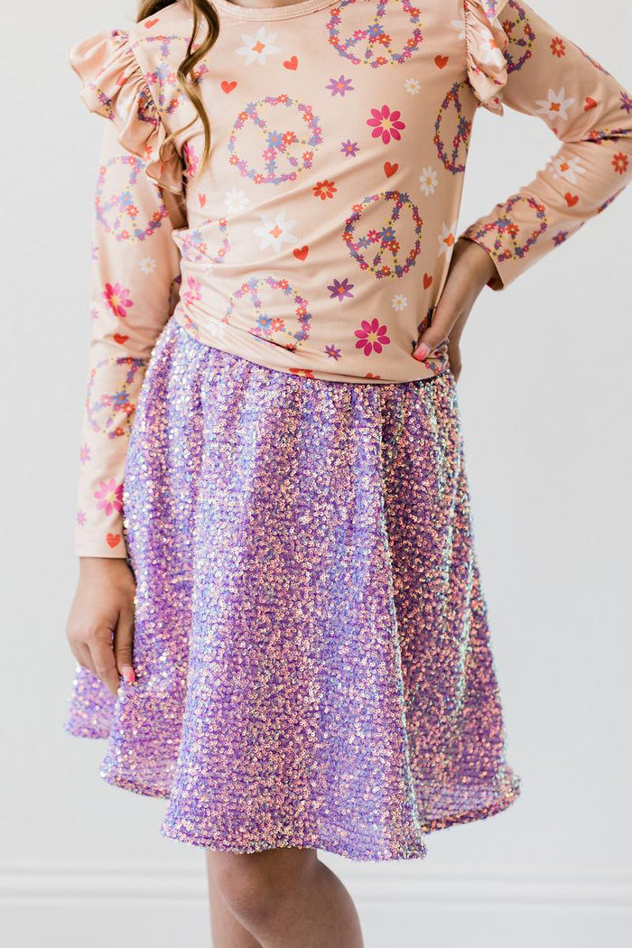 SALE Flower Child L/S Ruffle Tee