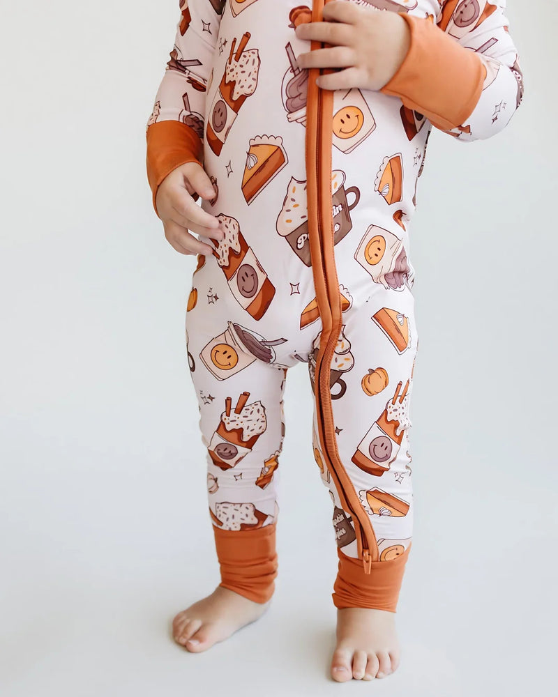 Bamboo Zip Romper | Pumpkin Spice