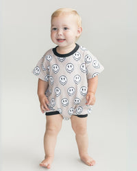 Short Sleeve Bubble Romper | Electric Drippy