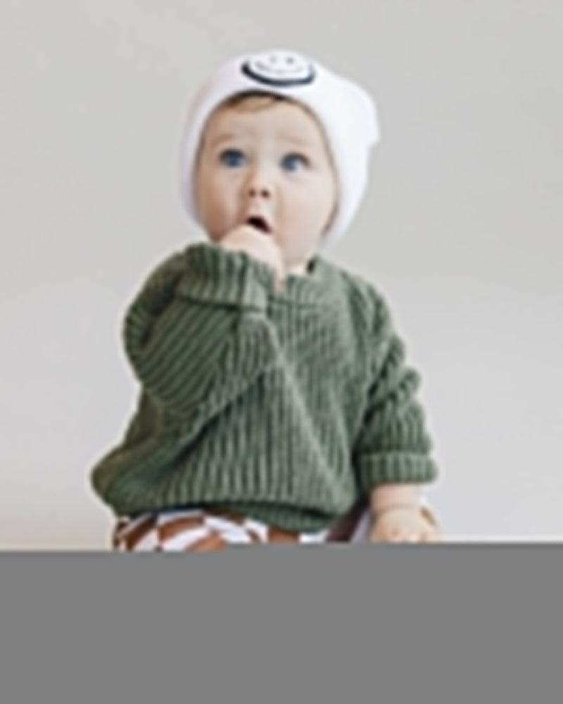 Smiley Beanie | White