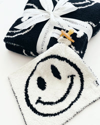 Smiley Plush Lovey | Black