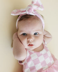 Tutu Romper | Checkered Pink