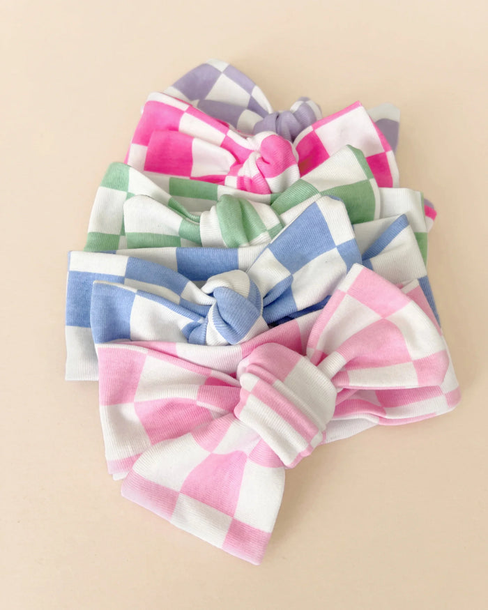 Checkered Headband | Mint